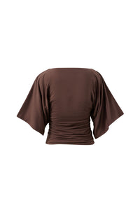 Molly Relaxed Sleeve Top - Brunette Brown. Ceres Life