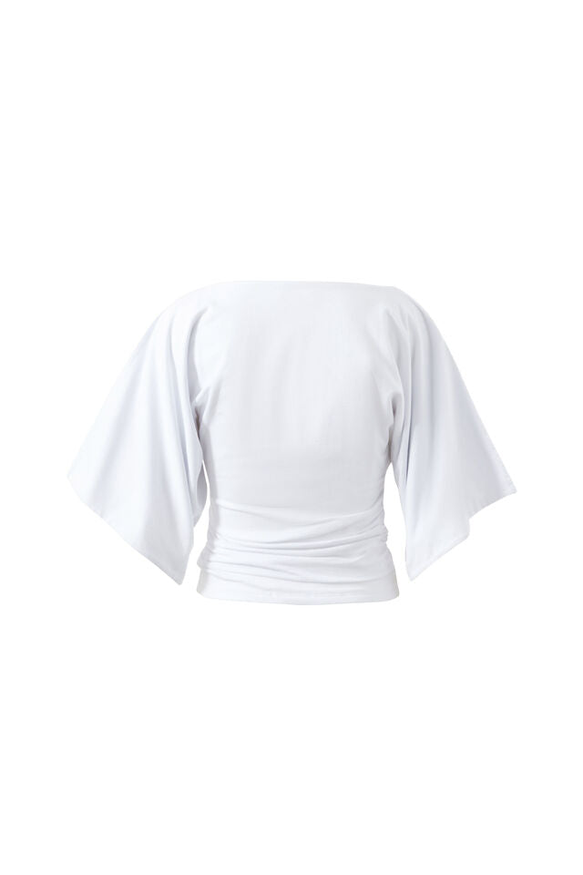 Molly Relaxed Sleeve Top - White. Ceres Life