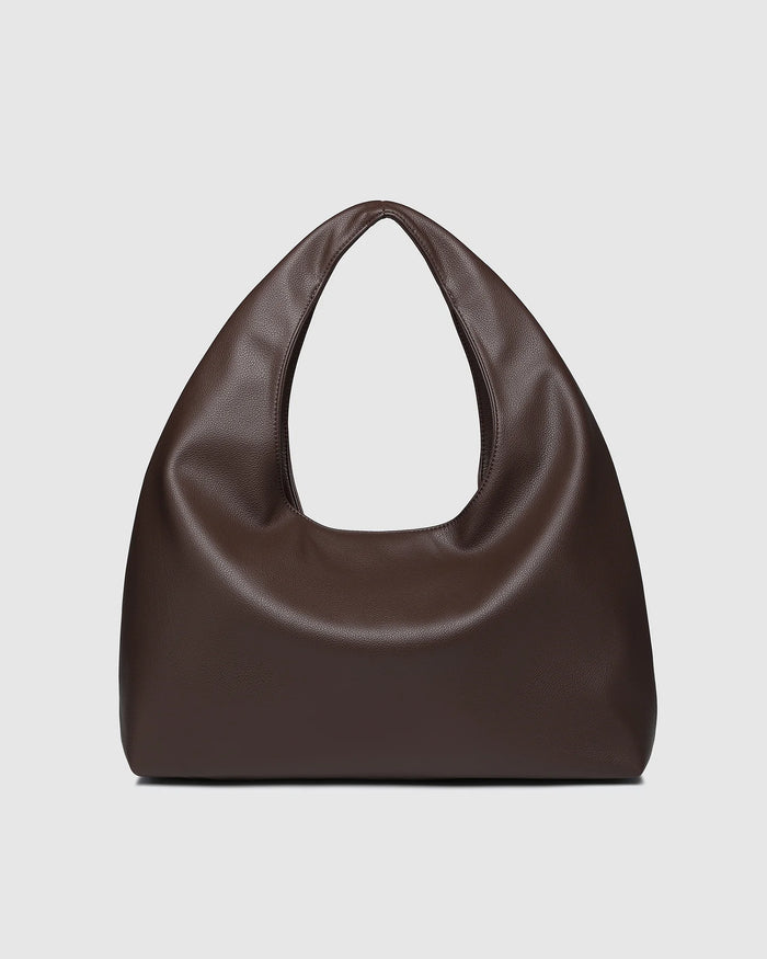 Monaco Shoulder Bag - Chocolate. Louenhide