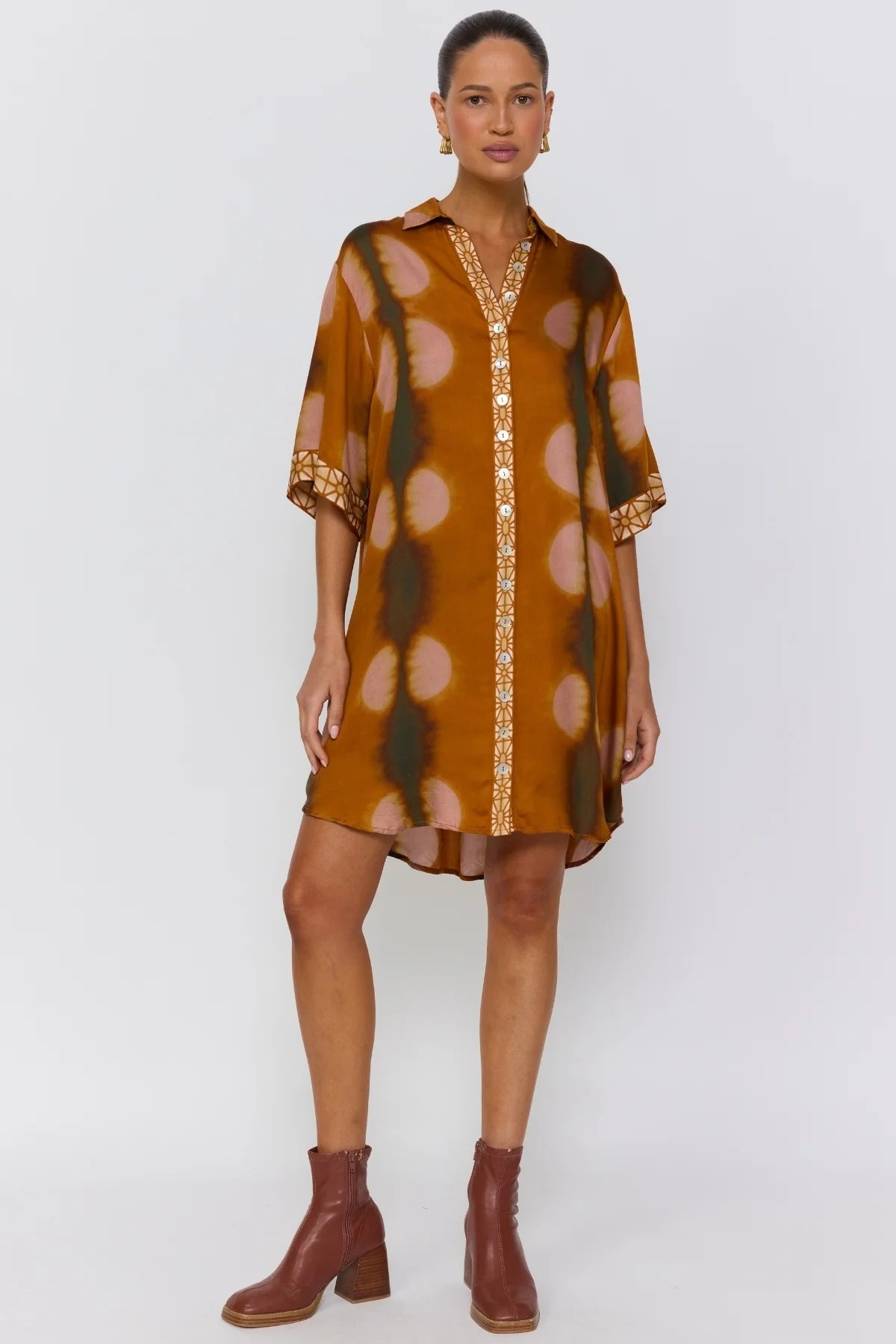 Lois Shirt Dress - Umber