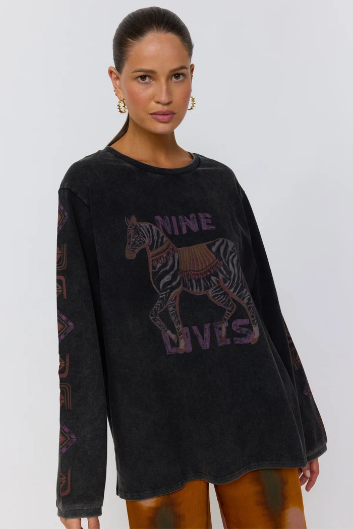 Mirage Long Sleeve Tee -Noir