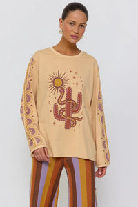 Soul Woman Long Sleeve Tee - Sand