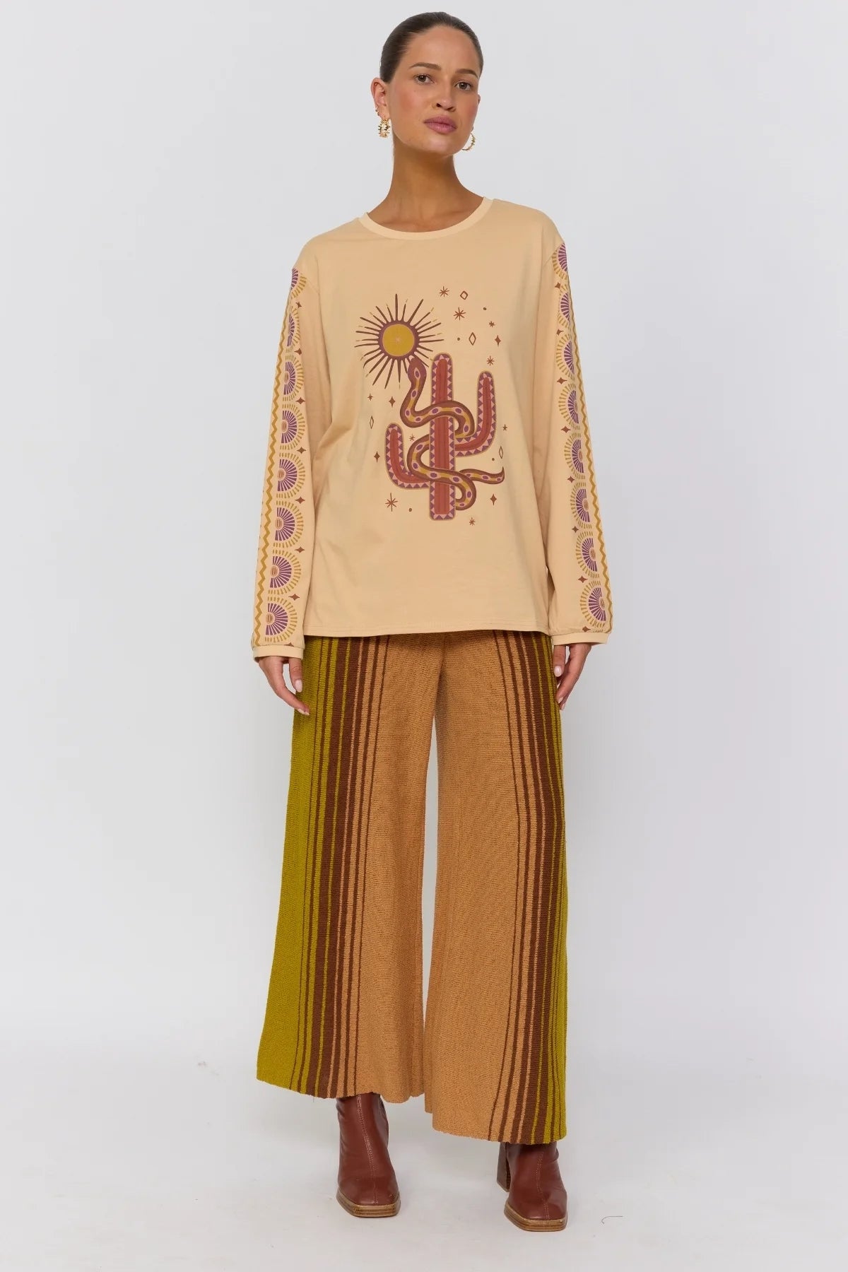 Soul Woman Long Sleeve Tee - Sand