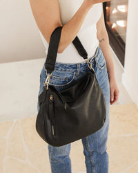Nadia Shoulder Bag - Black. Louenhide