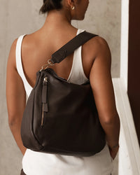Nadia Shoulder Bag - Chocolate. Louenhide