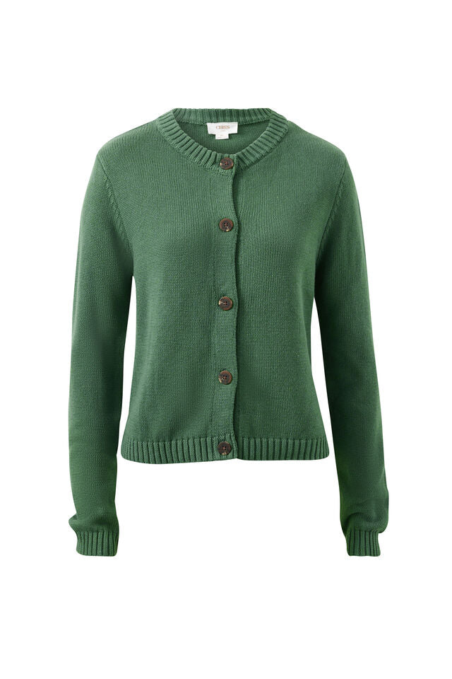 Nelly Long Sleeve Knit Cardi - Basil. Ceres Life