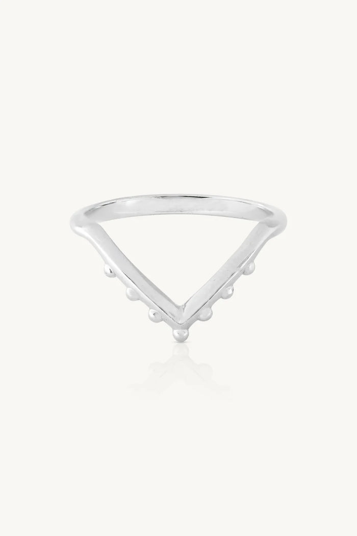 Noble Chevron Silver Band