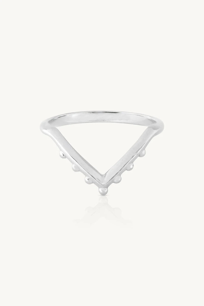 Noble Chevron Silver Band