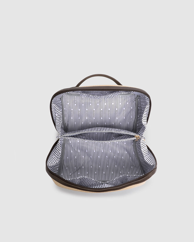 Orion Cosmetic Bag - Natural Choc