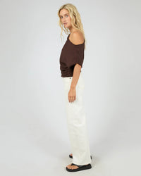 Orla Off The Shoulder Top - Brown