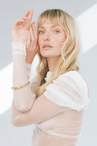 Chubby Tube Bangle - Gold