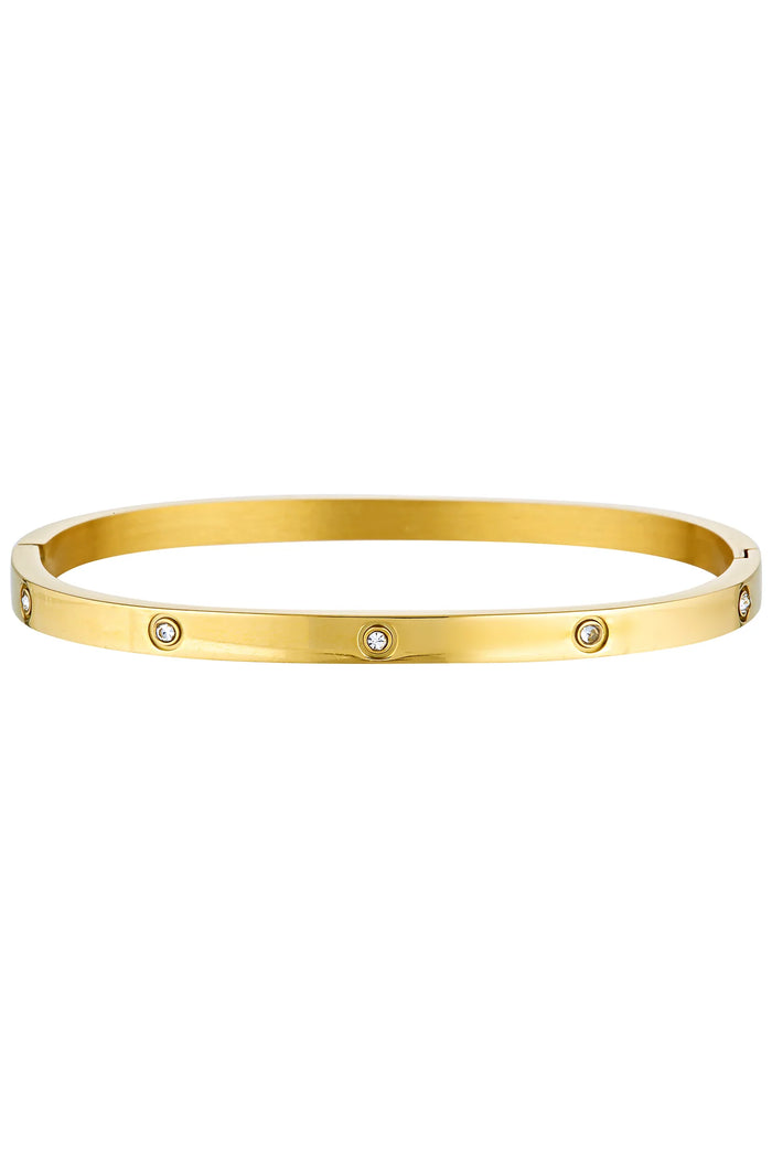 Dylan Bangle Gold - Celestial Clear