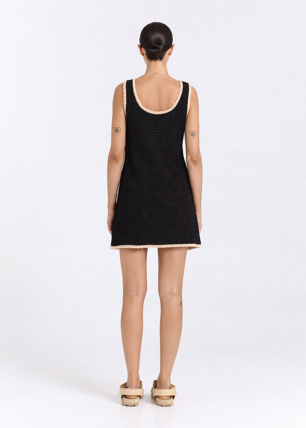 Palm Beach U Crochet Knit Dress - Black