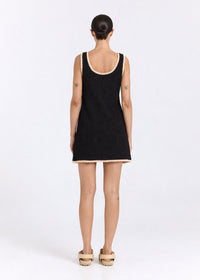 Palm Beach U Crochet Knit Dress - Black