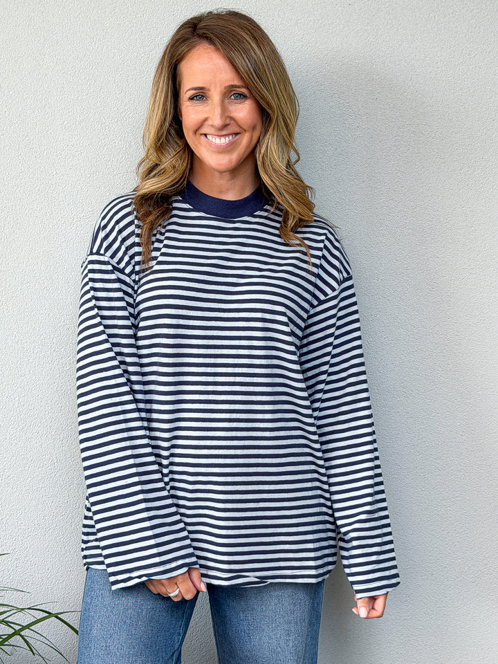 Paloma LS Stripe Tee - Nautical