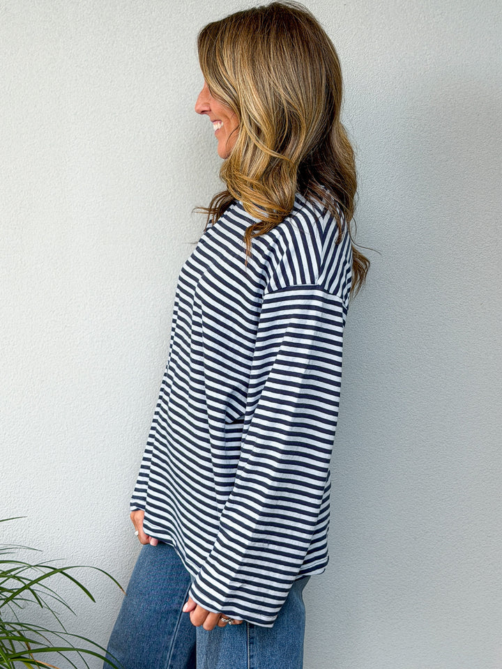 Paloma LS Stripe Tee - Nautical