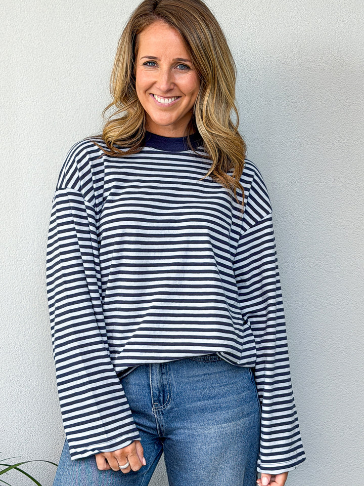Paloma LS Stripe Tee - Nautical