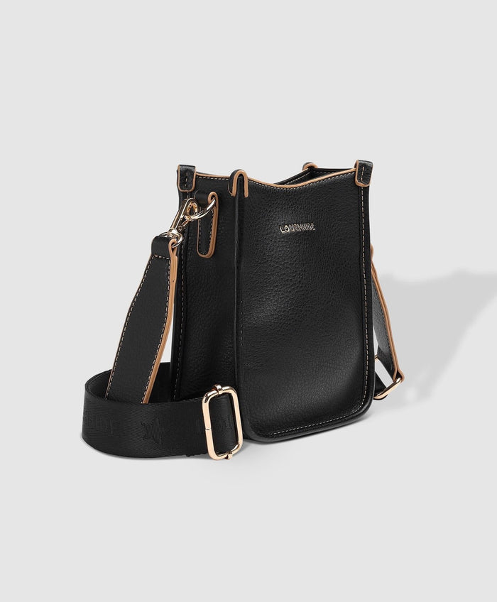 Parker Phone Crossbody Bag - Black. Louenhide