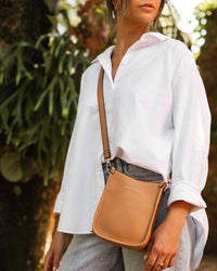 Parker Phone Crossbody Bag - Camel. Louenhide