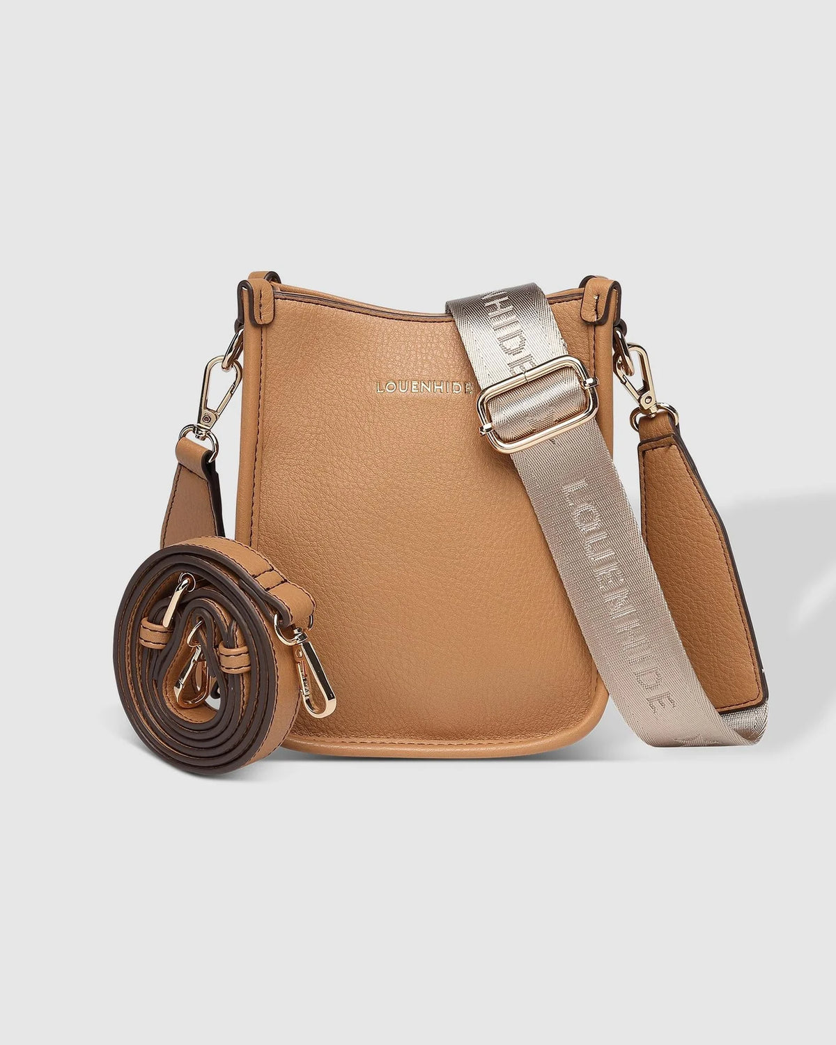 Parker Phone Crossbody Bag - Camel. Louenhide