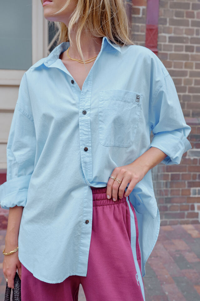 PETA OVERSIZED SHIRT - CHINA BLUE