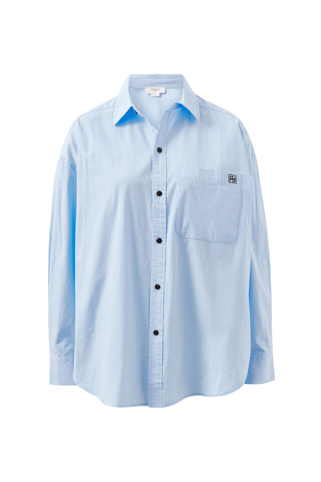 PETA OVERSIZED SHIRT - CHINA BLUE