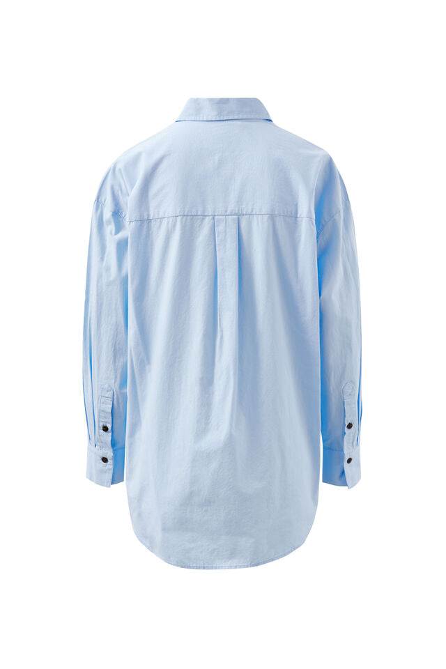 PETA OVERSIZED SHIRT - CHINA BLUE