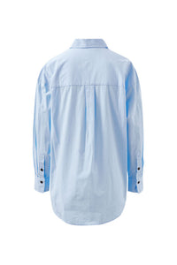 PETA OVERSIZED SHIRT - CHINA BLUE