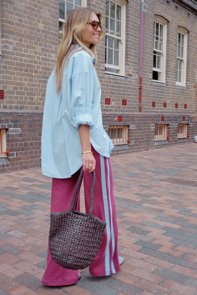 PETA OVERSIZED SHIRT - CHINA BLUE