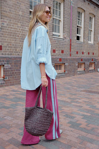 PETA OVERSIZED SHIRT - CHINA BLUE