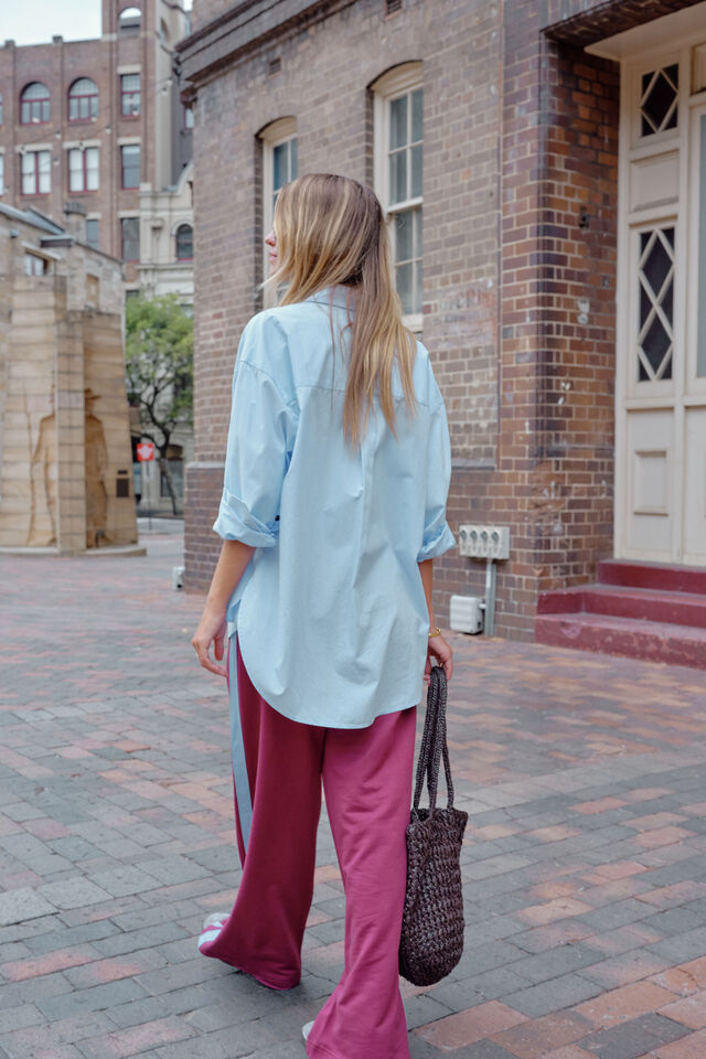 PETA OVERSIZED SHIRT - CHINA BLUE