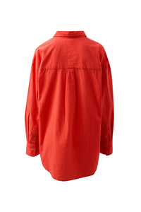 Peta Oversized Shirt - Heritage Red. Ceres Life