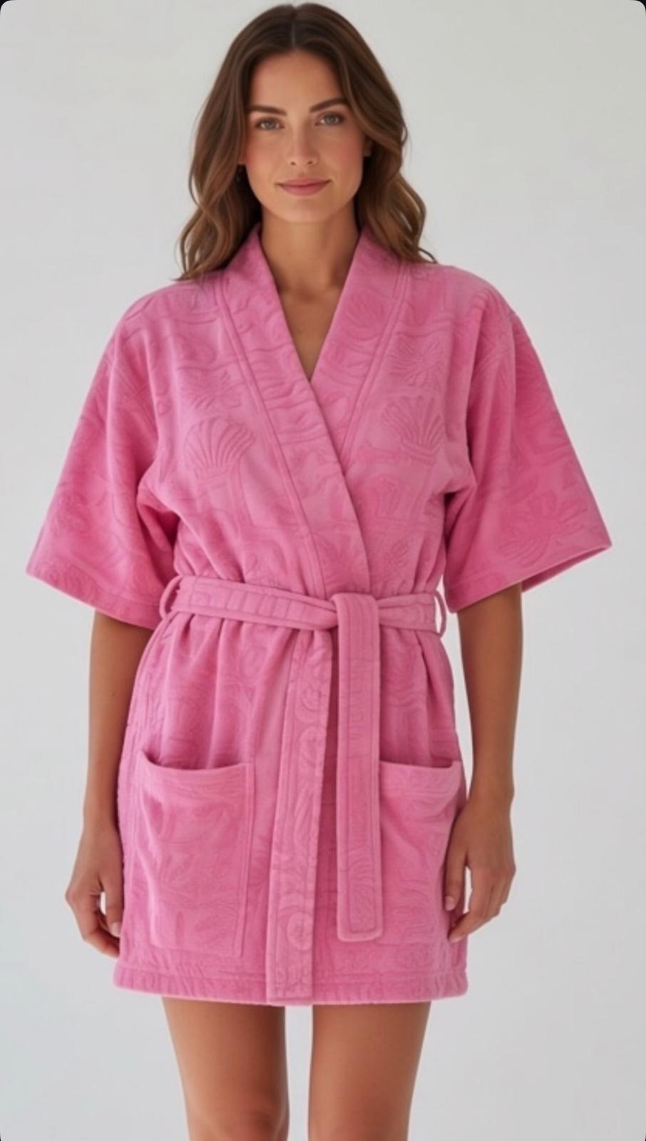 Pink Towelling Robe