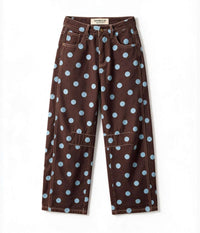 Polka Dot Barrel Jean - Blue. Sare Store