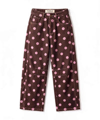 Polka Dot Barrel Jean - Pink. Sare Store