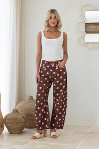 Polka Dot Barrel Jean - Pink. Sare Store