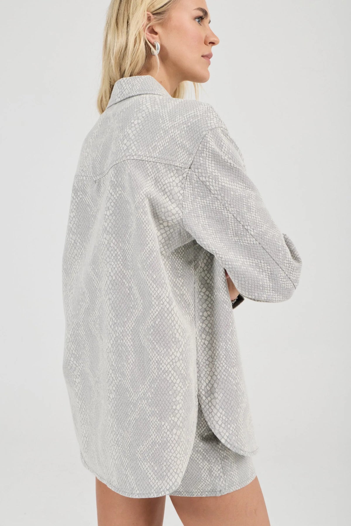 Drift Oversized Denim Shirt - Python