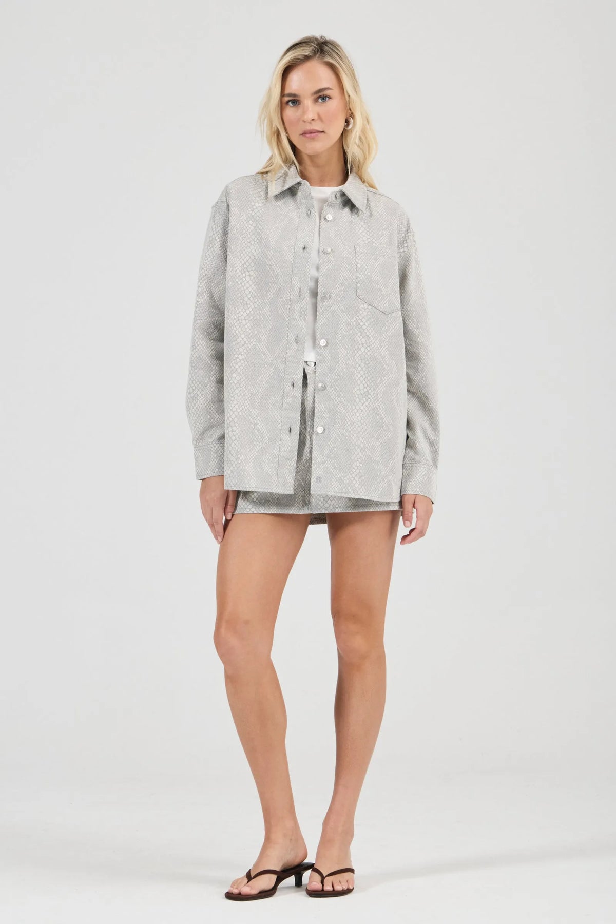 Drift Oversized Denim Shirt - Python