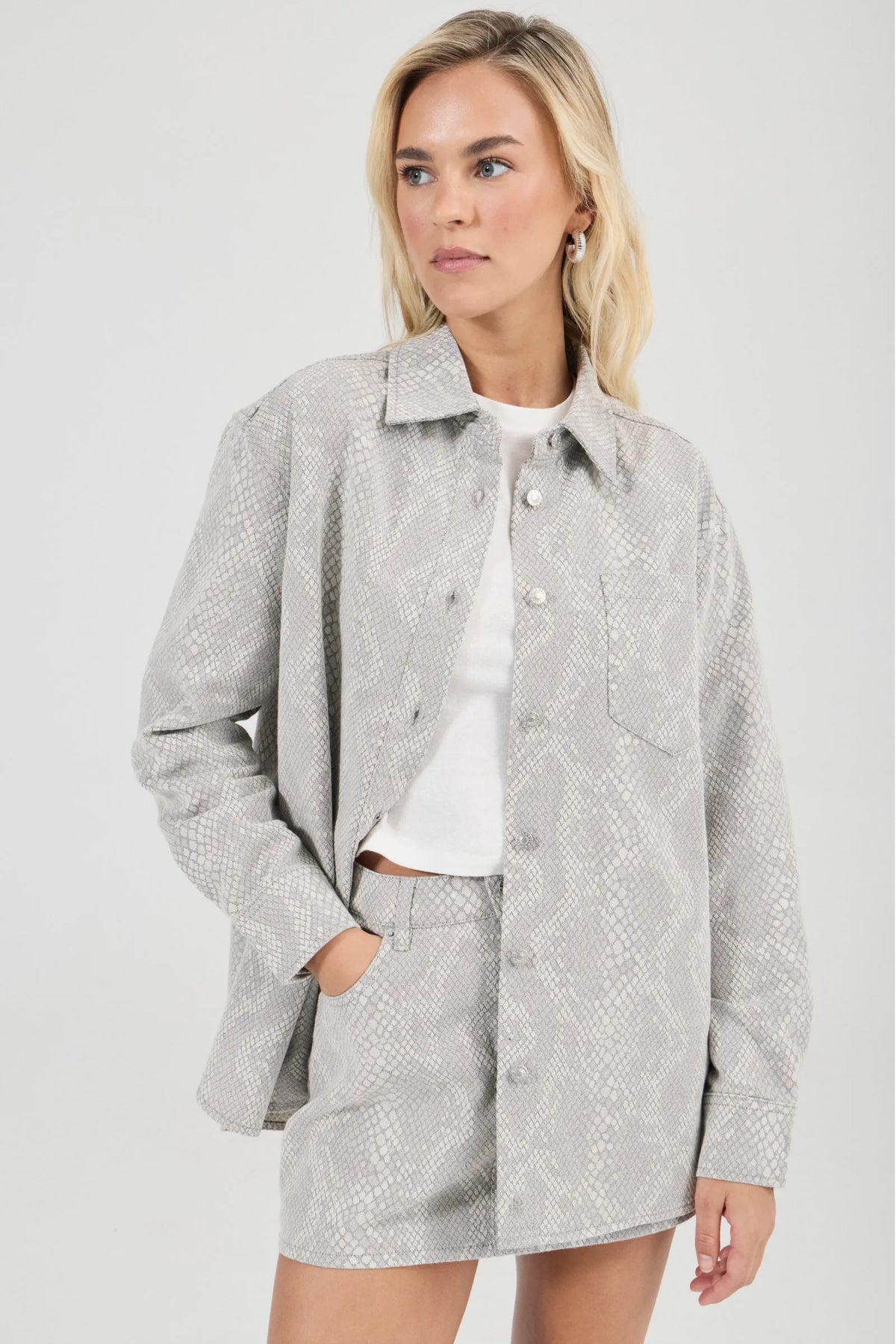 Drift Oversized Denim Shirt - Python