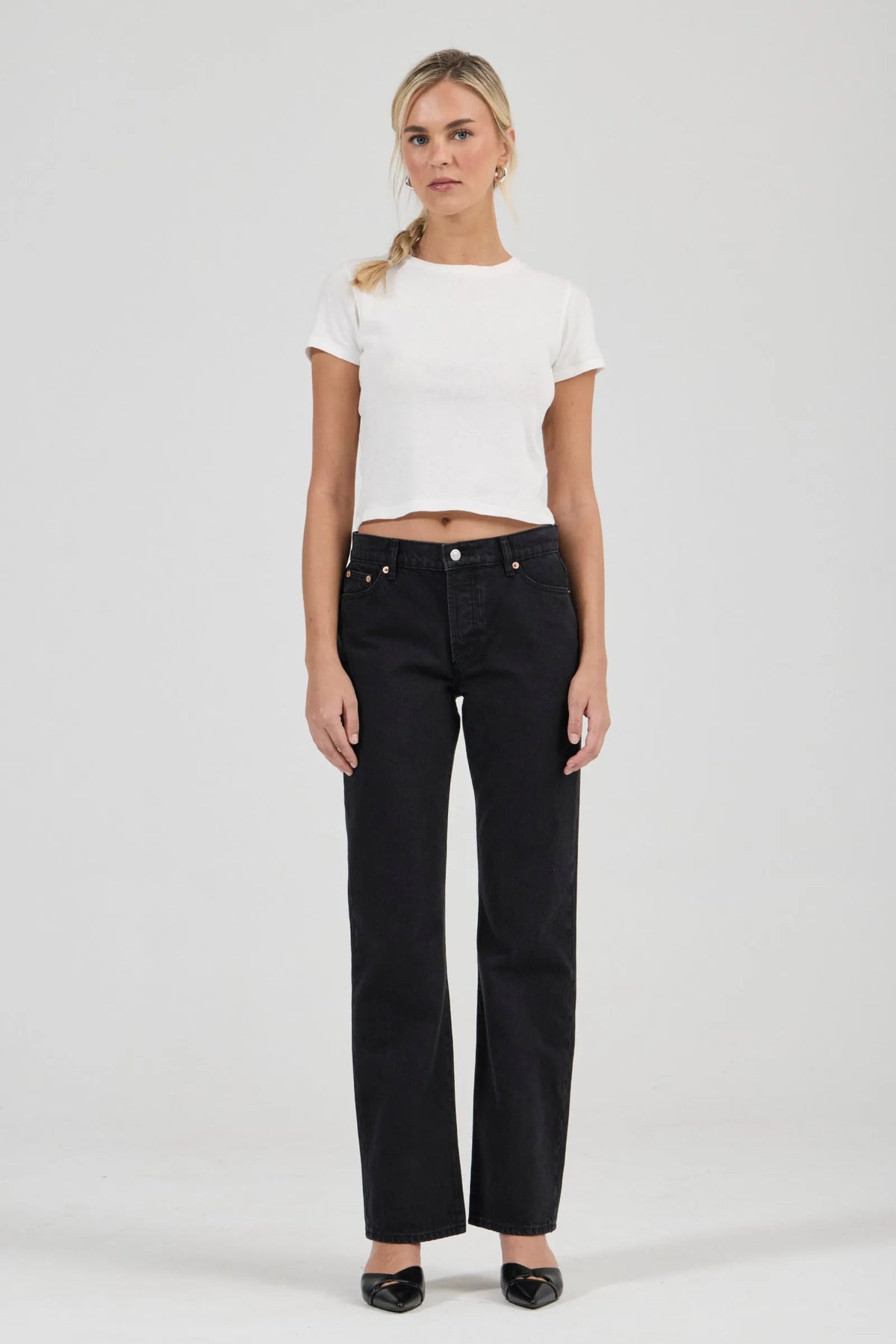 Meg Straight Jean - Vice Washed Black