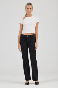 Meg Straight Jean - Vice Washed Black