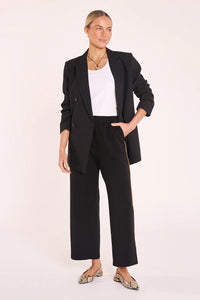 Rae Cropped Pant - Black Camel Stripe. Feather and Noise