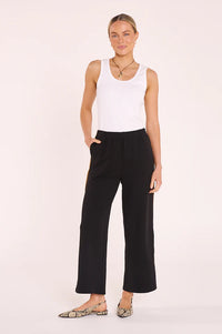 Rae Cropped Pant - Black Camel Stripe. Feather and Noise