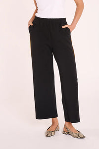 Rae Cropped Pant - Black Camel Stripe. Feather and Noise