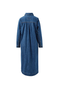 Rae Long Sleeve Midi Dress - Fresh Indigo