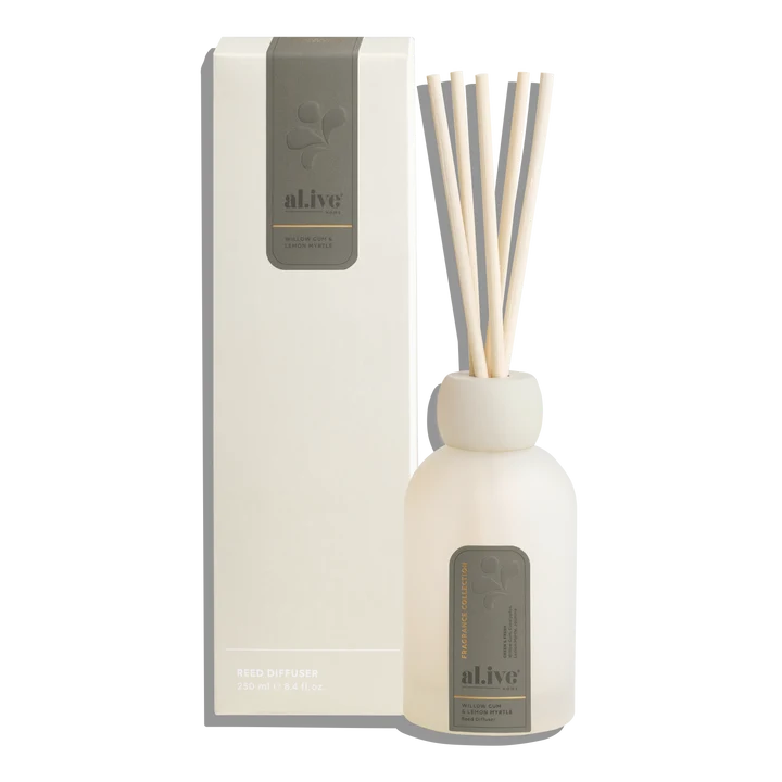 Reed Diffuser - Willow Gum & Lemon Myrtle. Al.ive Body