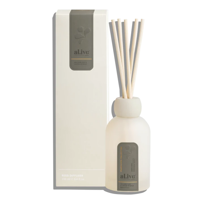 Reed Diffuser - Willow Gum & Lemon Myrtle. Al.ive Body