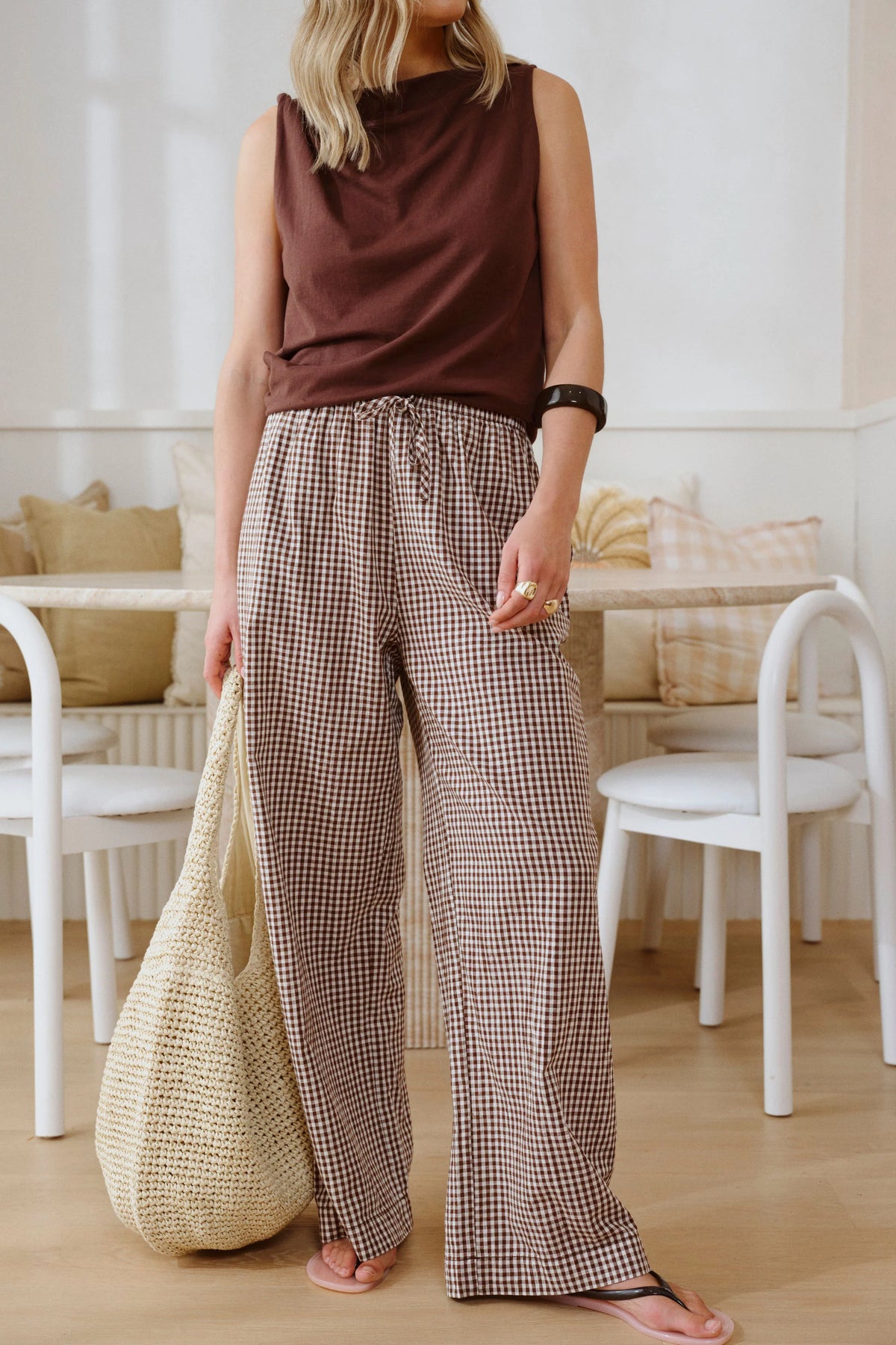Resort Pant - Chocolate Gingham