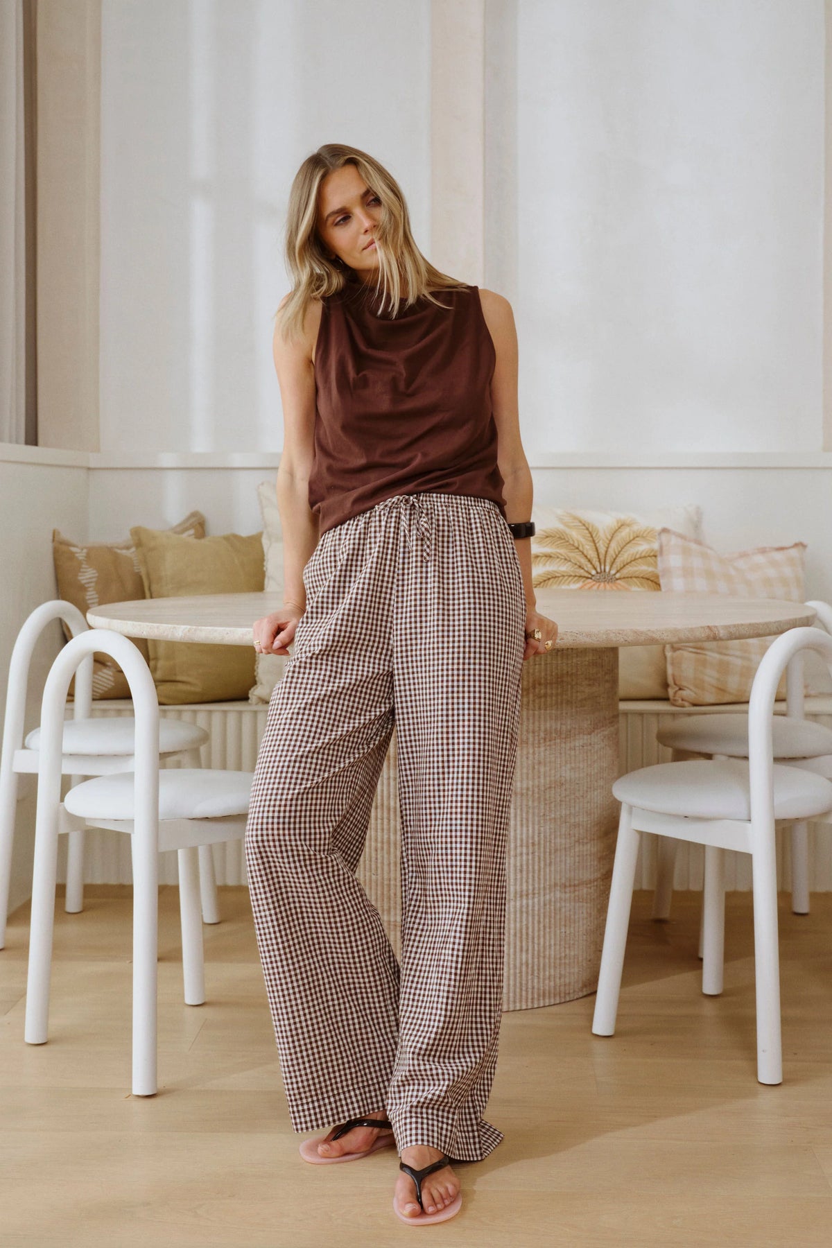 Resort Pant - Chocolate Gingham