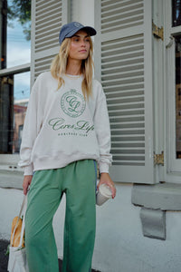 Romy Crew - Buff Pistachio Club Logo